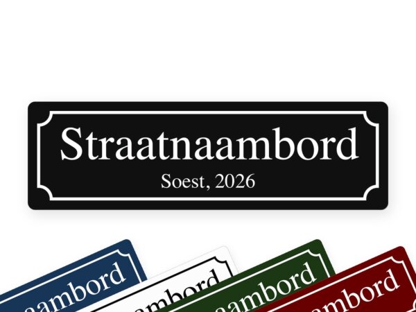 Straatnaambord klassiek 2 regels