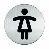 RVS pictogram dames toilet wc