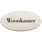 Deurbordje emaille Woonkamer