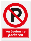 Verbodsbord Verboden te parkeren