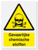 Waarschuwingsbord Gevaarlijke chemische stoffen