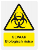 Waarschuwingsbord Gevaar biologisch risico