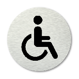 Pictogram rond Invalidentoilet (rolstoel)