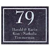 Naambord natuursteen liggen 25 x 20 cm