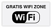 Aluminium wit look wifi bordje model B