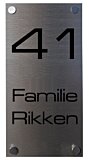 Naambord aluminium gegraveerd 12 x 24 cm