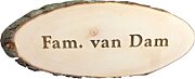 Boomschijf naambord hout 45 x 20 cm