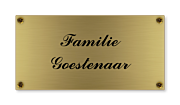 Messing naambord gegraveerd 12 x 6 cm