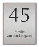Naambord aluminium gebogen 12 x 15 cm
