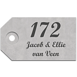 Naambord Beton label 35 x 20 cm
