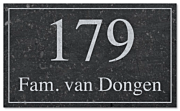 Naambord Belgisch blauwsteen 25 x 15 cm
