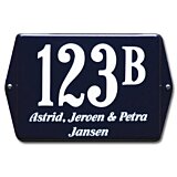 Naambord emaille klassiek 19 x 12 cm deurbord