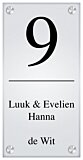 Naambord plexiglas edge 15 x 30 cm