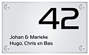 Naambord plexiglas edge 25 x 15 cm