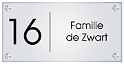 Naambord plexiglas edge 30 x 15 cm