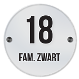 Naambordje plexiglas rond 20 cm