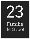 Naambord zwart industrieel voordeur 15 x 20 cm