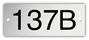 Aluminium nummerplaatje 5 x 2 cm