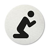 Gebedsruimte pictogram rond rvs-look
