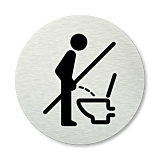 Basic pictogram Niet staand plassen / zittend plassen