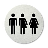 Pictogram rond Toiletten gender neutraal