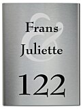 RVS naambord gebogen 15 x 20 cm