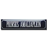 Straatnaambord emaille met sierkader vanaf 33 x 8 cm