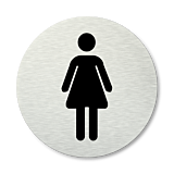 Pictogram rond Toilet dames