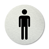 Pictogram rond Toilet heren