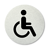 Pictogram rond Invalidentoilet (rolstoel)