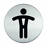RVS pictogram WC heren