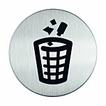 RVS pictogram prullenbak