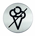 RVS pictogram Eten verboden