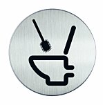 RVS pictogram WC borstel