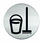 RVS pictogram schoonmaak, kast