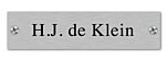 Aluminium naamplaatje gegraveerd 6 x 2 cm
