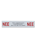 Aluminium Nee Nee bord
