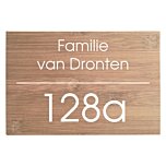 Naambord Bamboe 22,5 x 15 cm Model A