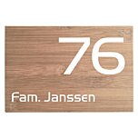 Naambord Bamboe 22,5 x 15 cm Model D