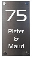 Naambord aluminium gegraveerd 10 x 20 cm