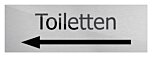 Deurbord Toiletten + pijl links