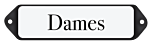 Deurbordje emaille Dames toiletten