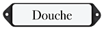 Deurbordje emaille Douche