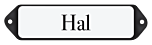 Deurbordje emaille Hal