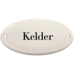 Deurbordje emaille Kelder