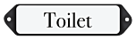 Deurbordje emaille Toilet