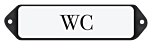 Deurbordje emaille WC