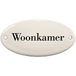 Deurbordje emaille Woonkamer