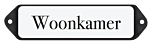 Deurbordje emaille Woonkamer