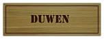 Deurbordje Duwen gemaakt van hout met gegraveerde opdruk